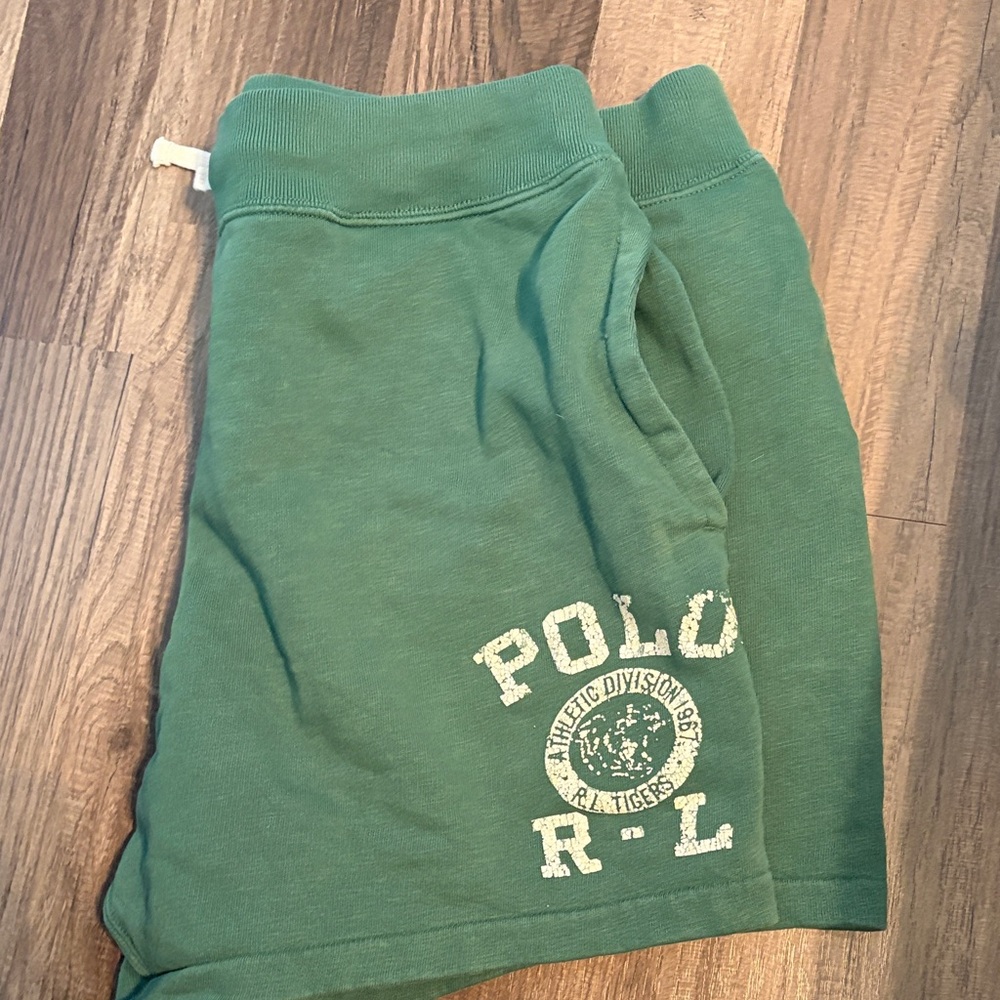 Polo by Ralph Lauren 6” Inseam Green Drawstring Athletic Sweat Shorts - Picture 8 of 8